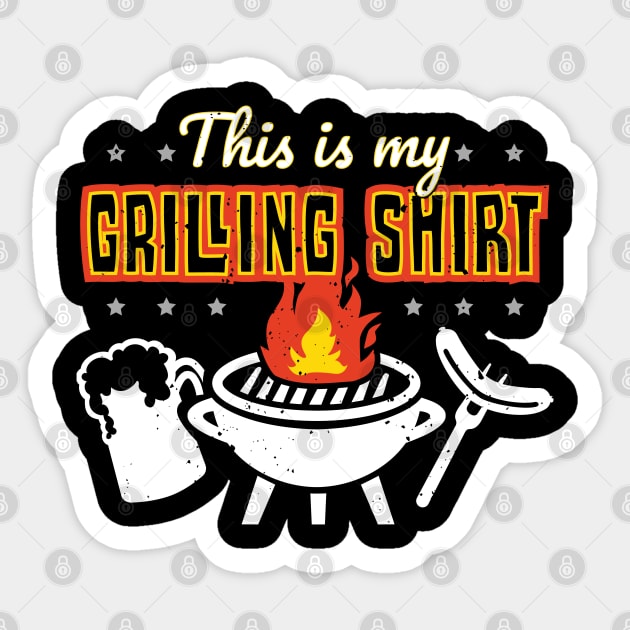 Funny BBQ Grilling Dad Sticker by aneisha